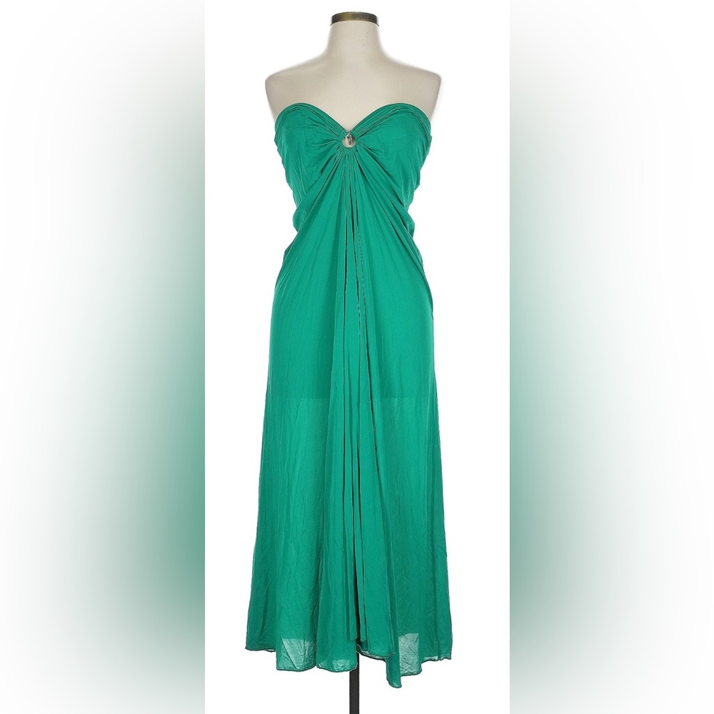 Paco Rabanne Green Strapless Gown